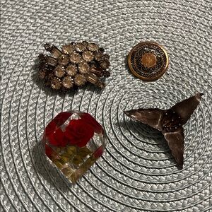 Vintage Brooch Bundle- 4 Pieces